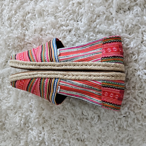 New TOMS Alpargata Rope Slip on Flats Loafer Pink Multicolored Size 9.5 - Picture 12 of 15